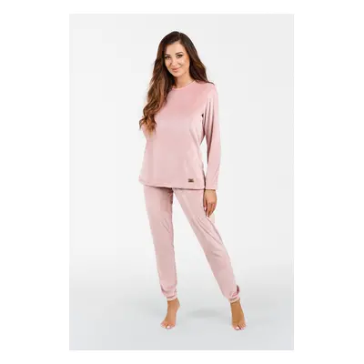 Women's Akara set, long sleeves, long trousers - powder pink