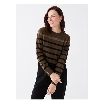 LC Waikiki Crew Neck Striped Long Sleeve Women's Knitwear Sweater