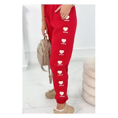 Cotton trousers Amour red