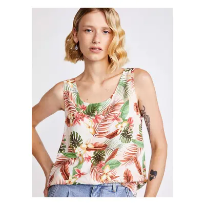 Cream floral top VERO MODA Easy - Women