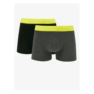 Set of two men's boxers in black and dark grey Replay - Men