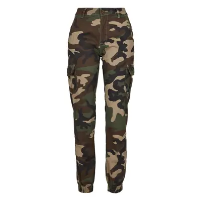 Women's camo cargo pants high waist woodcamo