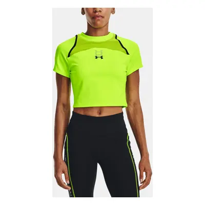 Under Armour T-Shirt UA Run Anywhere Crop SS-GRN - Women