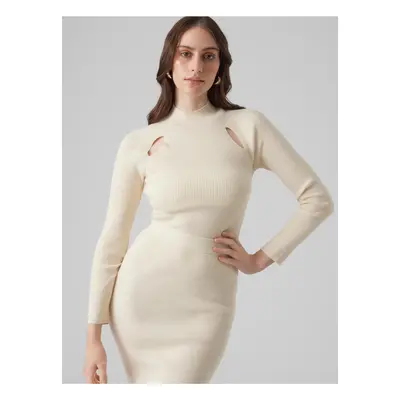 Women's cream sweater VERO MODA Karis - Women