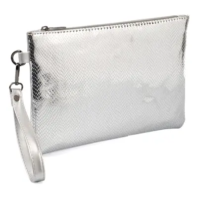 Capone Outfitters Paris Women's Clutch Portfolio Silver Bag