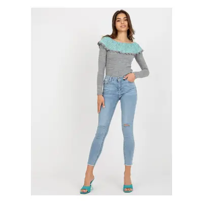 Women's blue jeans slim fit