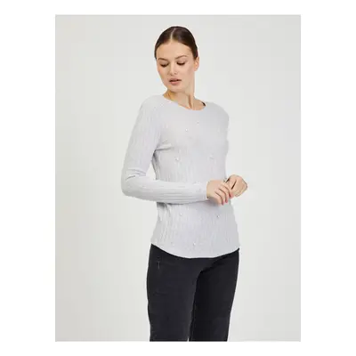 Light gray women's ribbed sweater ORSAY - Ladies