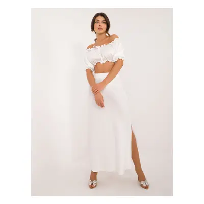 White smooth summer set with skirt