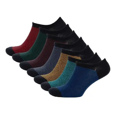 DEFACTO Men's 7-Pack Cotton Sneaker Socks