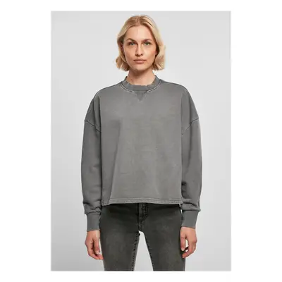 Ladies Heavy Terry Garment Dye Crewneck darkshadow