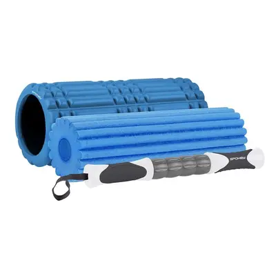 Spokey MIX ROLL Fitness massage parsni valec 3in1, blue