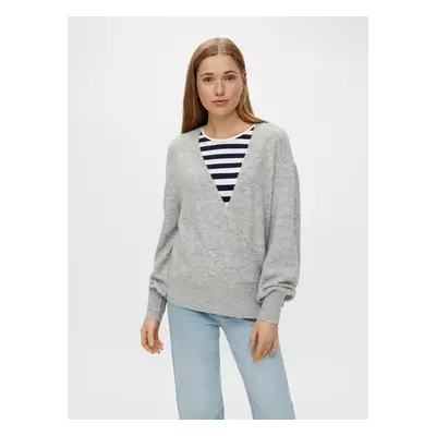 Grey Sweater with Ties Pieces - Women