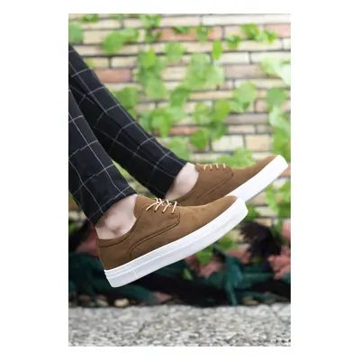 Riccon Men's Tan Suede Sneakers