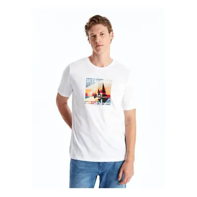 LC Waikiki Crew Neck Short Sleeve Printed Combed Cotton Men's T-Shirt