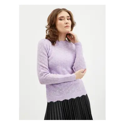 Orsay Light purple ladies sweater with mixed wool - Women