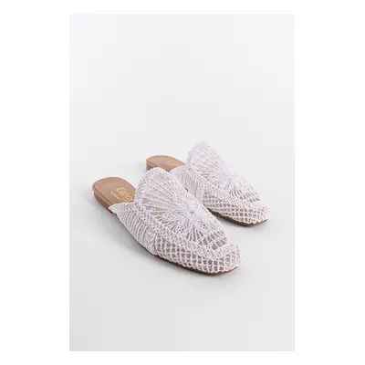 Capone Outfitters Knitted Knitwear Closed Toe Women's Slippers