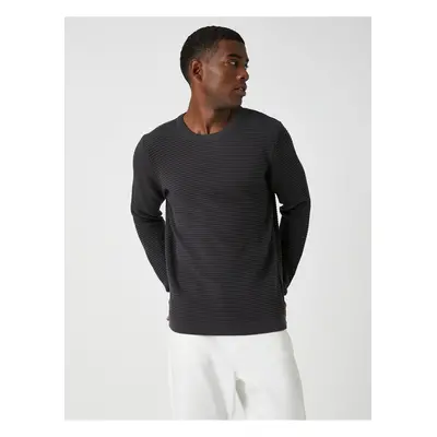 Koton Textured Sweater Crew Neck