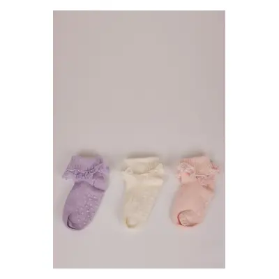 DEFACTO Baby Girl Seamless 3-Pack Cotton Long Socks