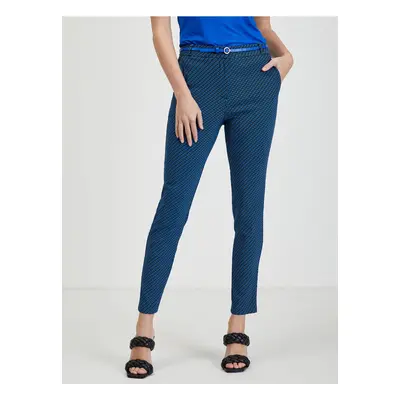 Orsay Black and Blue Ladies Patterned Pants - Women