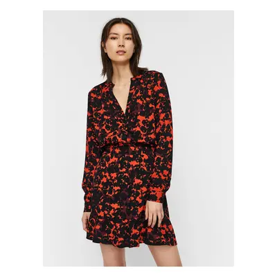 AWARE by VERO MODA Orange-Black patterned shirt VERO MODA Rio - Women