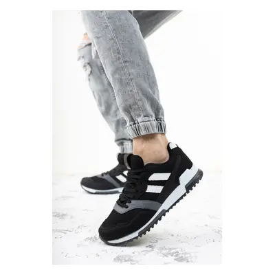 Riccon Black and White Unisex Sneaker