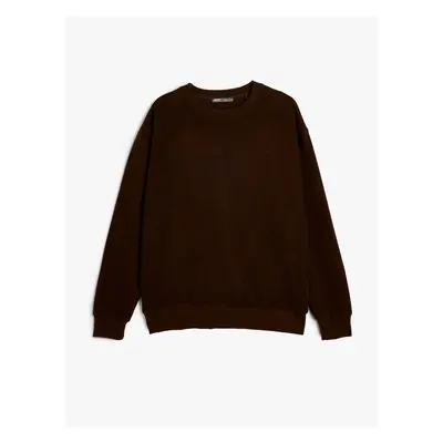 Koton Oversize Sweater Crew Neck Basic Cotton Blend