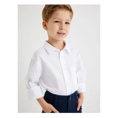 Koton Basic School Shirt Long Sleeve Single Pocket Cotton