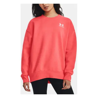 Under Armour Sweatshirt Essential Flc OS Crew-RED - Women