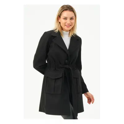 Z6778 DEWBERRY WOMEN'S COAT-BLACK