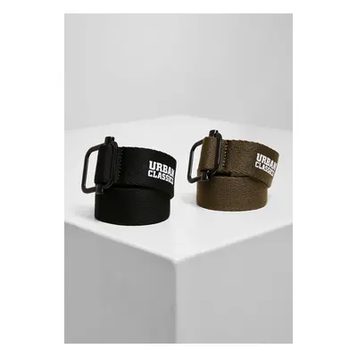 Industrial Canvas Belt 2-Pack Black/Olive