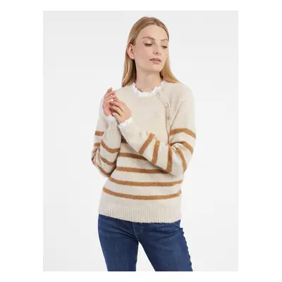 Orsay Beige Women's Striped Sweater - Women