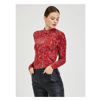 Red Women's Patterned Long Sleeve T-Shirt ORSAY Paisy - Women