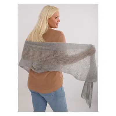 Grey knitted women's scarf