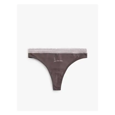 Koton Cotton String Panties Ruched Printed