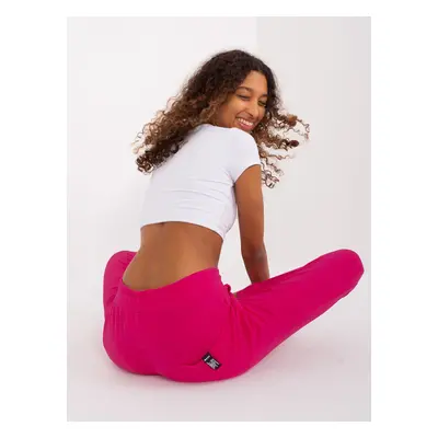 Fuchsia Basic Sweatpants with Pockets