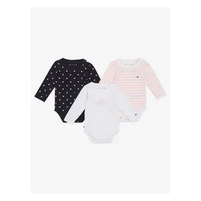 Set of three children's points in white, black and pink Tommy Hilfiger - Girls