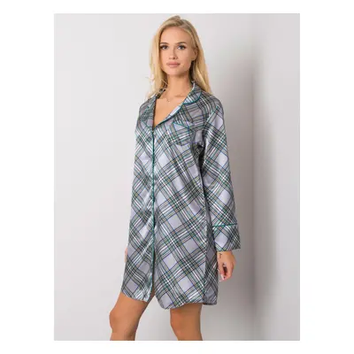 Grey long-sleeved nightgown