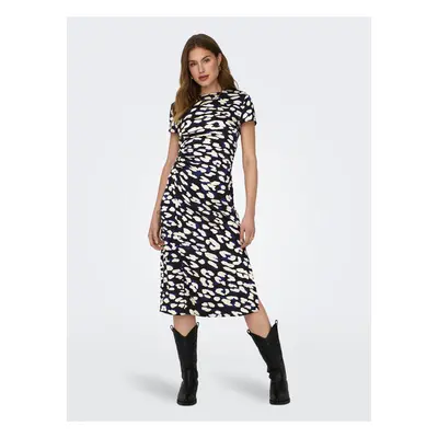 Cream-black women's patterned dress JDY Urba - Women