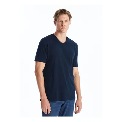 LC Waikiki Lw - V Neck Short Sleeve Combed Cotton Men's T-Shirt