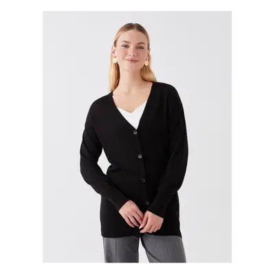 LC Waikiki V-nyakú sima hosszú ujjú női kötöttáru Cardigan