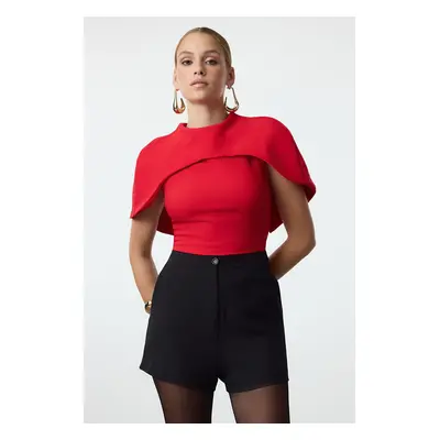 Trendyol Red Collar Detailed Woven Blouse