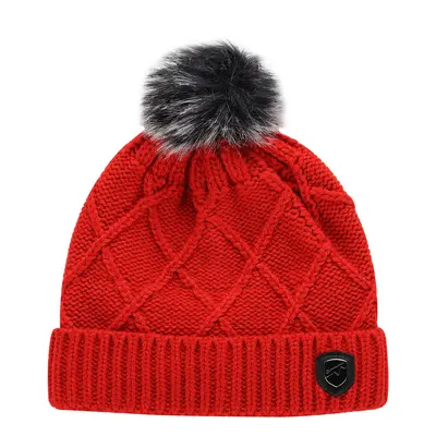 Warm hat with pompom ALPINE PRO GODERE olympic red