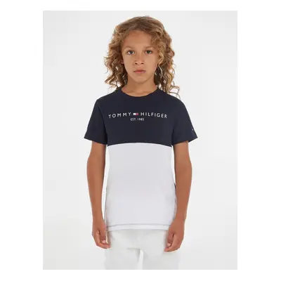 Tommy Hilfiger Boys' T-shirt and Shorts Set in white and dark blue Tommy Hilf - Boys