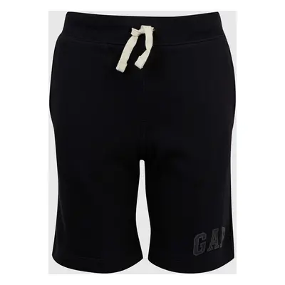 Black boys' shorts sweatpants with GAP logo