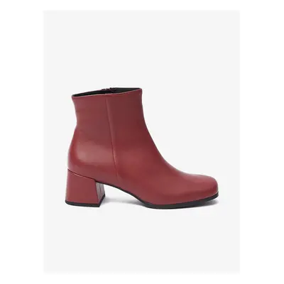 Burgundy women's leather ankle boots Högl Lou - Women