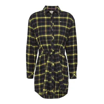 Tommy Jeans Dress - TJW FLANNEL SHIRT DRESS yellow