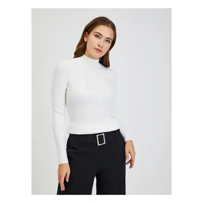 White women's ribbed sweater ORSAY - Ladies