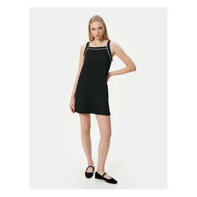 Koton Halter Neck Dress Mini Strap Ribbon Detail