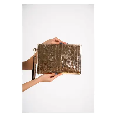 Capone Outfitters Mirrored Crocodile Patterned Paris Women's Clutch Bag