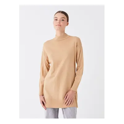 LC Waikiki Lw - Half Turtleneck Plain Long Sleeve Women's Knitwear Tunic